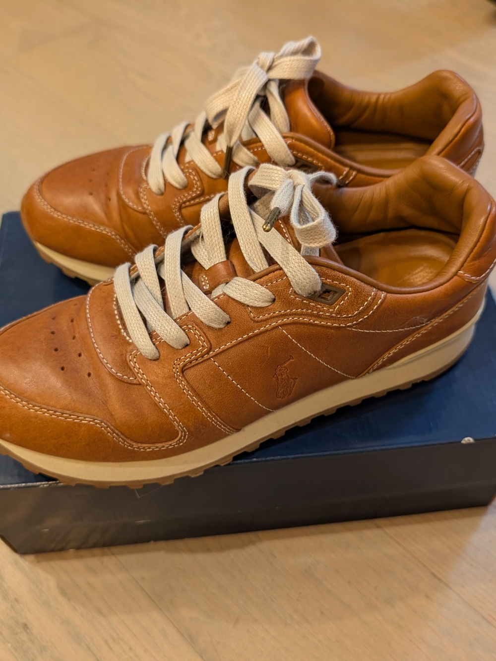 Polo Brown Leather Sneakers